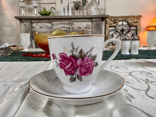 Mid century Chinese Bone Teacup & Saucer