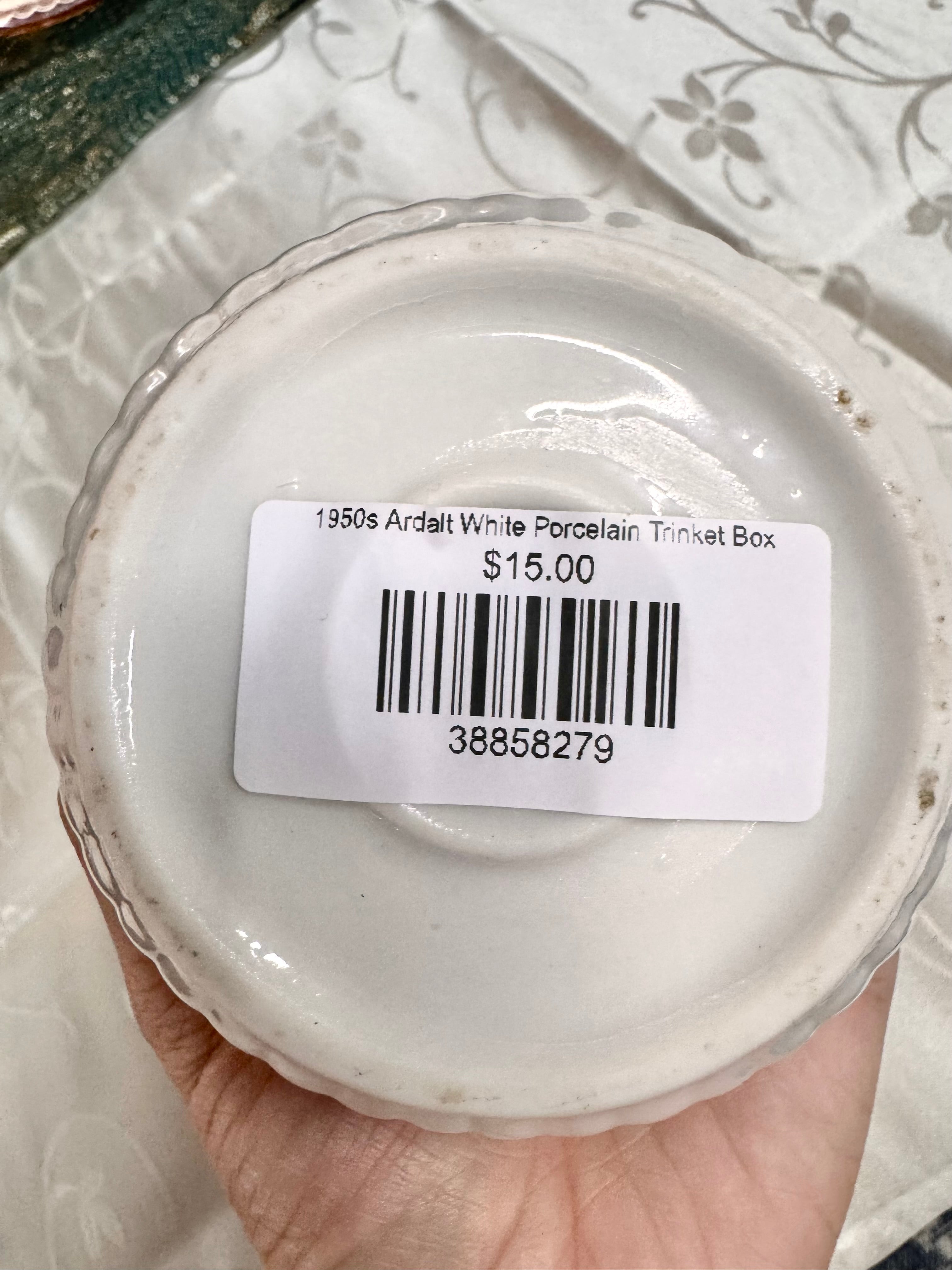 1950s Ardalt White Porcelain Trinket Box