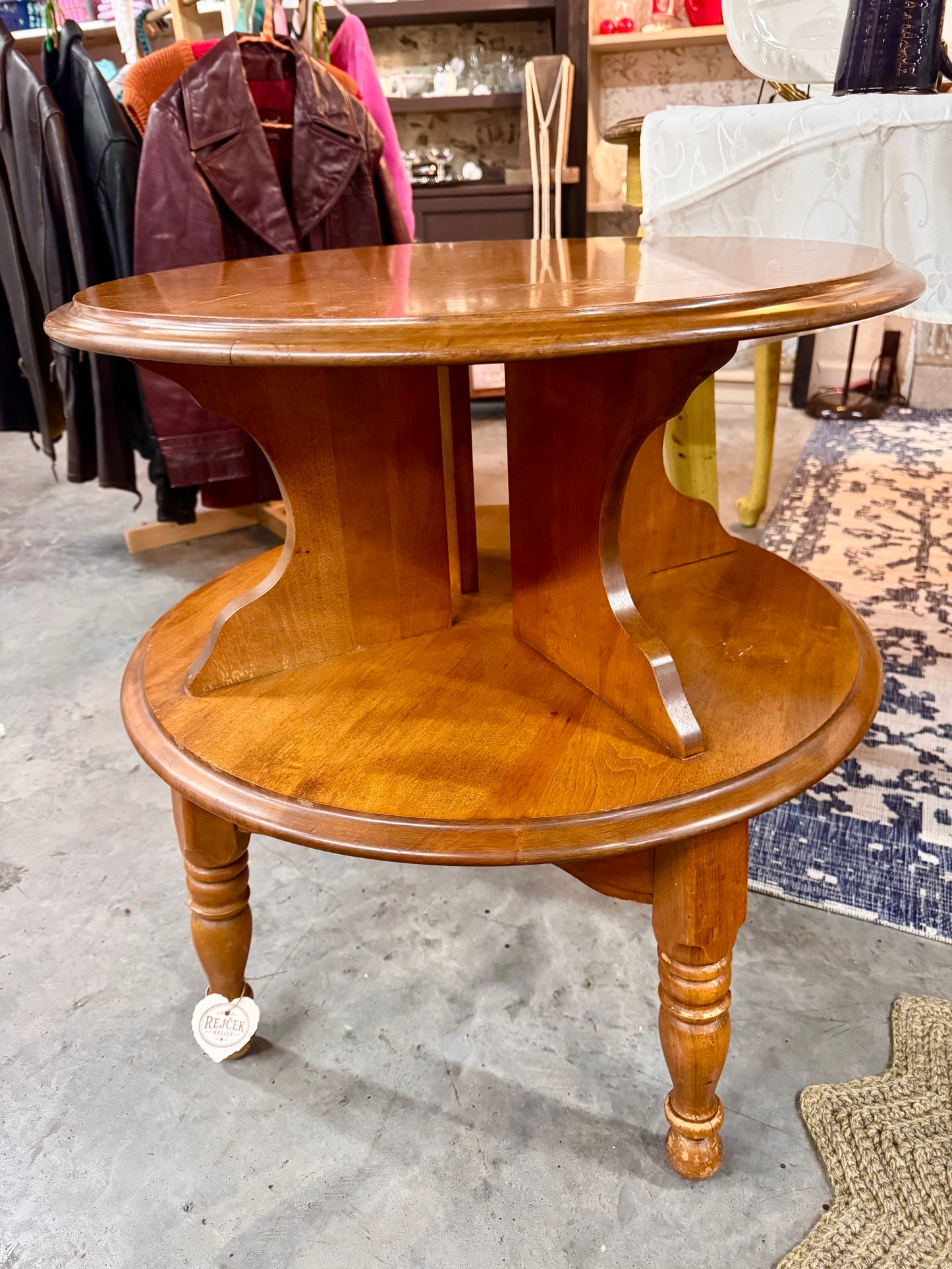 1974 Ethan Allen Nutmeg Maple Tiered Table