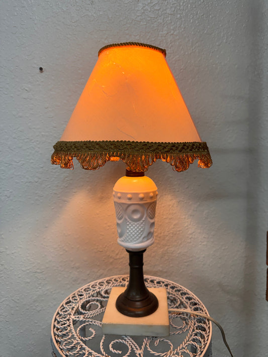 Antique Milk Glass Lamp