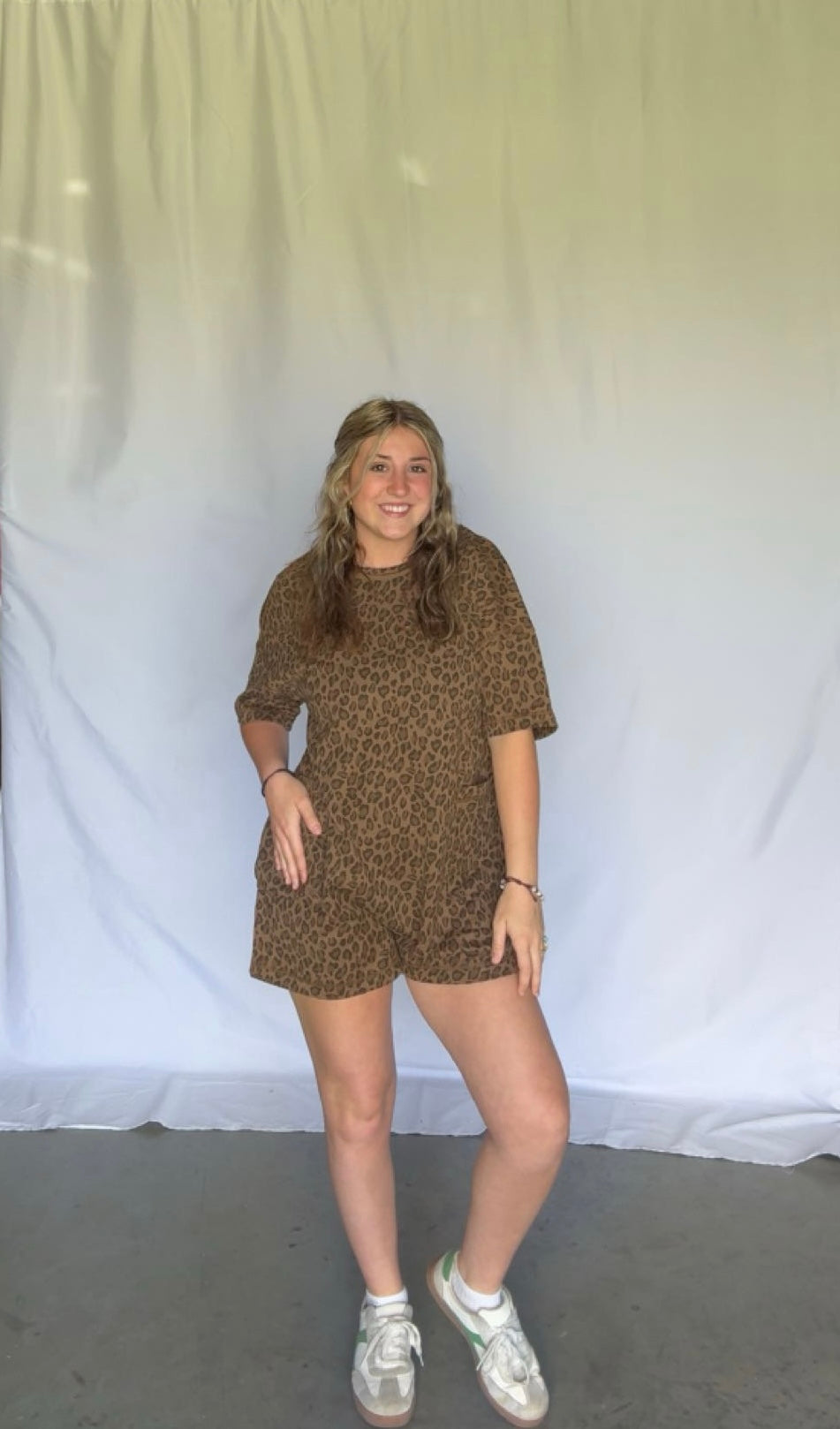 Leopard Print Reversible Romper