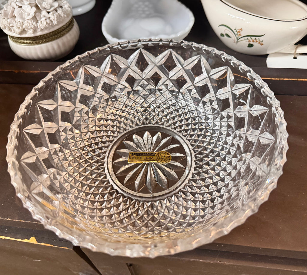 Czechoslovakia Hand-cut Bohemia Crystal Bowl