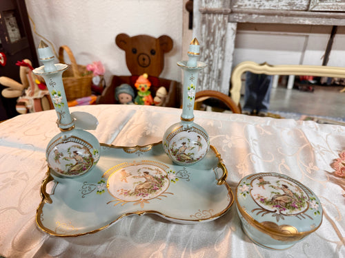 1940s Ardalt Japan Porcelain Vanity Dresser Set