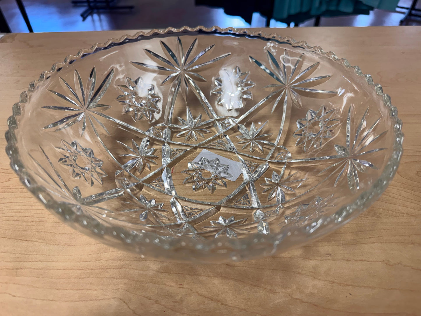 1960 Star of David Pressed Glass Serving Bowl