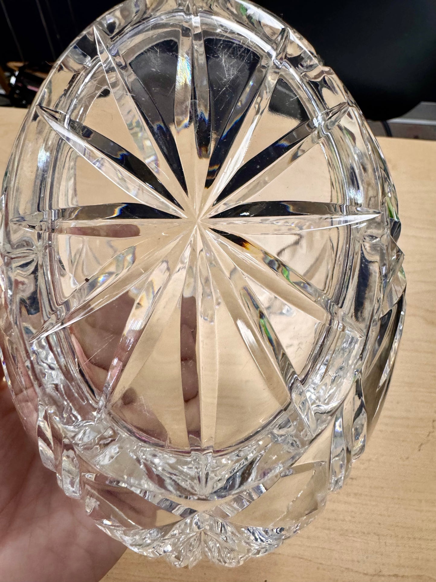 Vintage Macryl Crystal Bridal Basket/Bowl