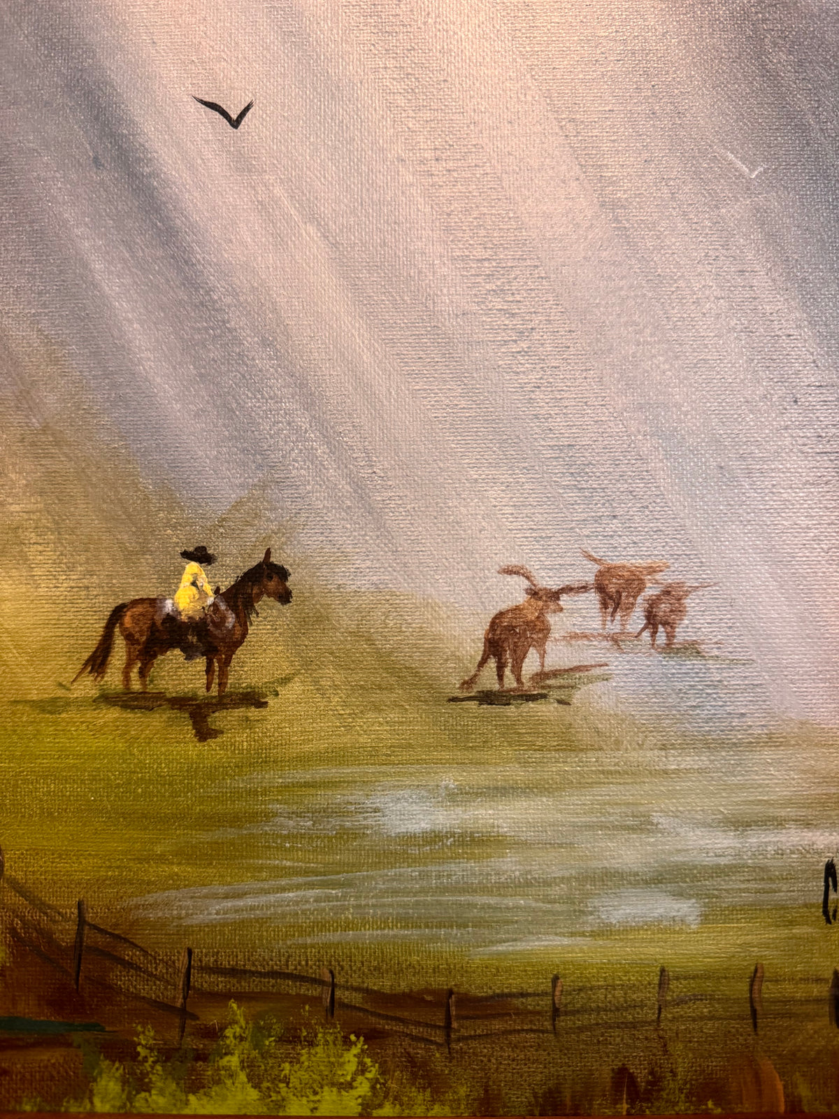 Original Hand-painted Cowboy Painting