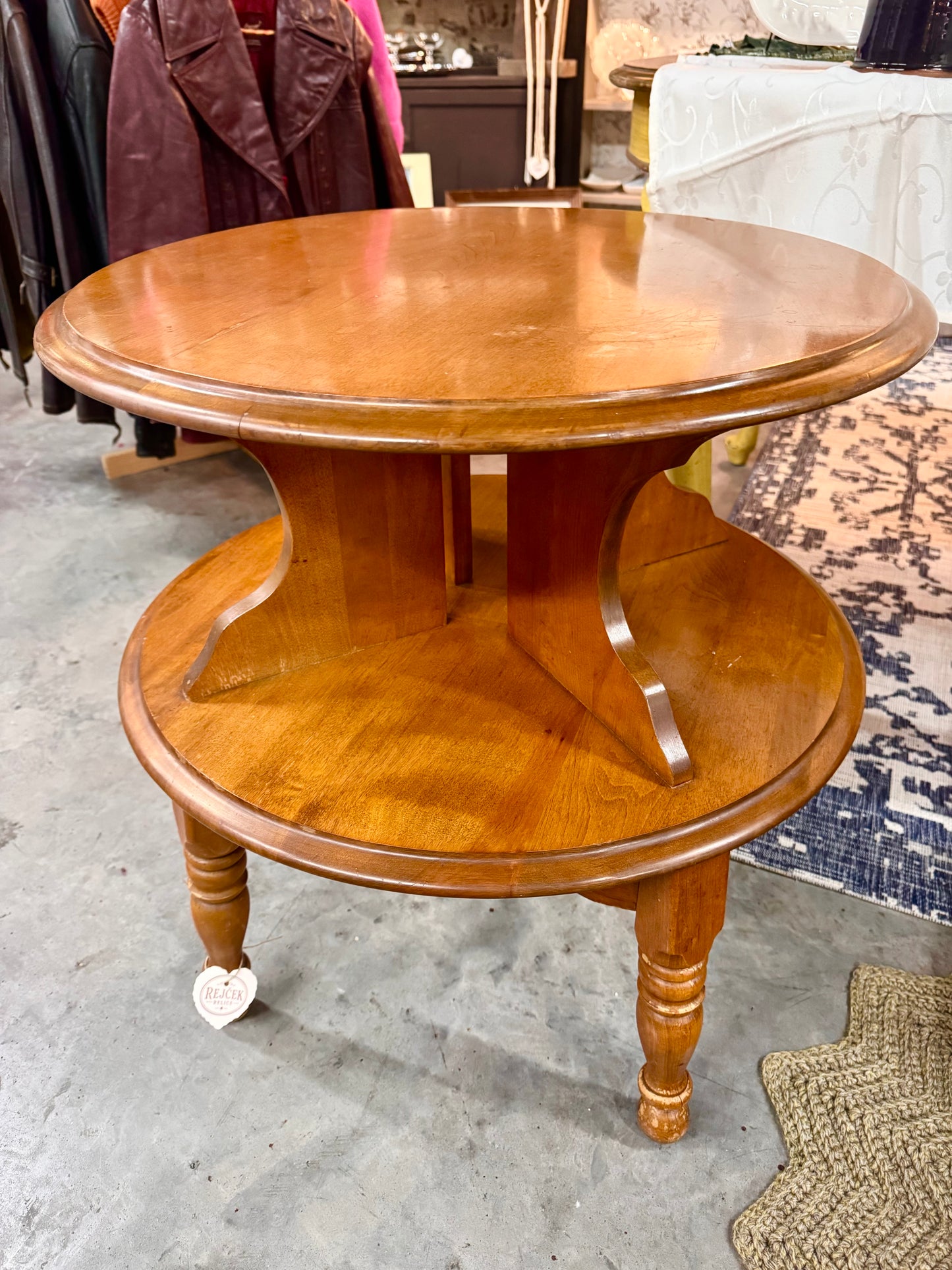 1974 Ethan Allen Nutmeg Maple Tiered Table