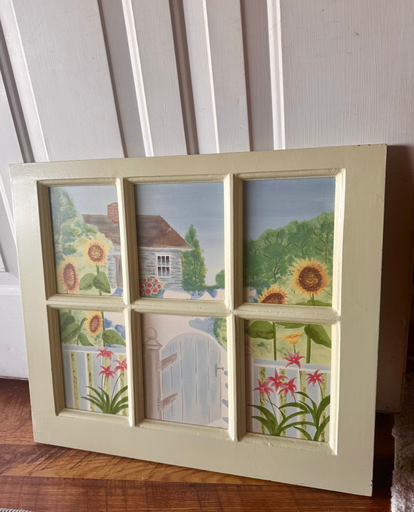 Vtg Wood Framed Cottage/Garden Window