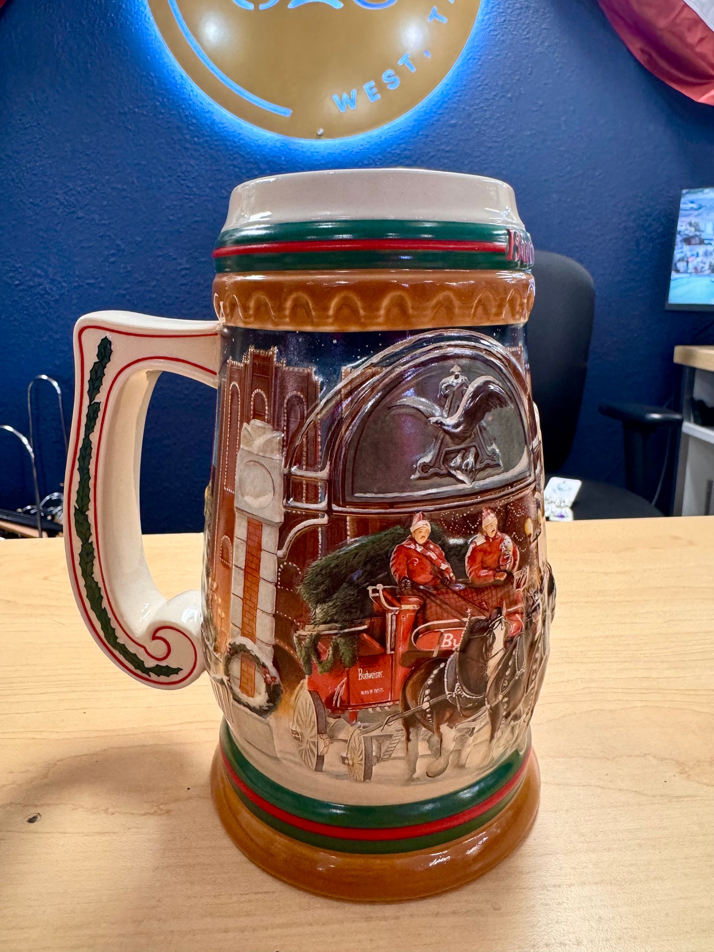 1997 Budweiser Home for the Holidays Stein