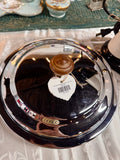 1950 Kroger Metal Pie Plate & Pyrex Plate