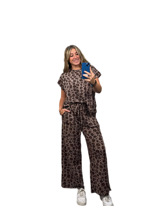 Leopard Wide Leg Set