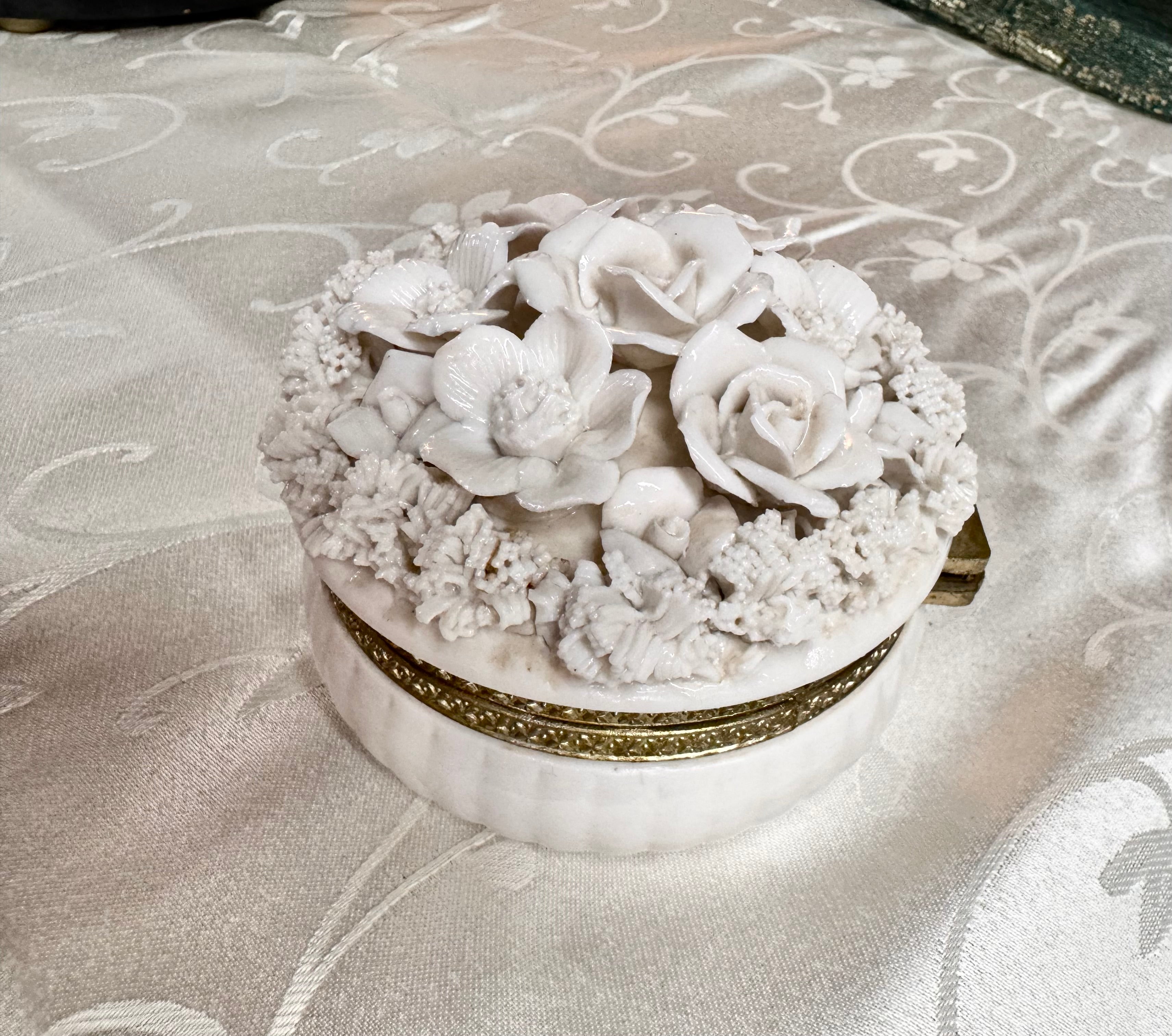 1950s Ardalt White Porcelain Trinket Box