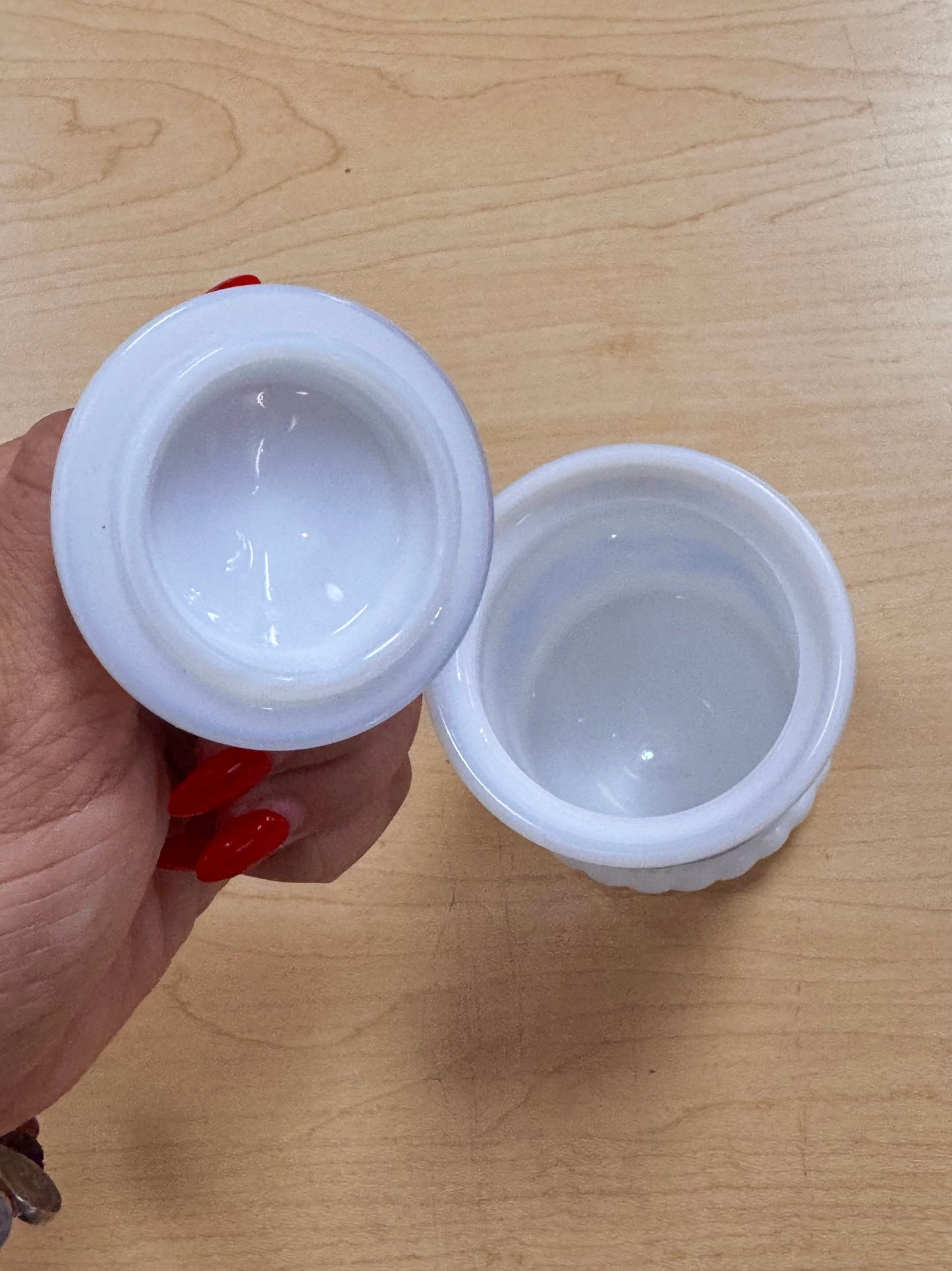 1950s Hazel Atlas Milk Glass Condiment Jar