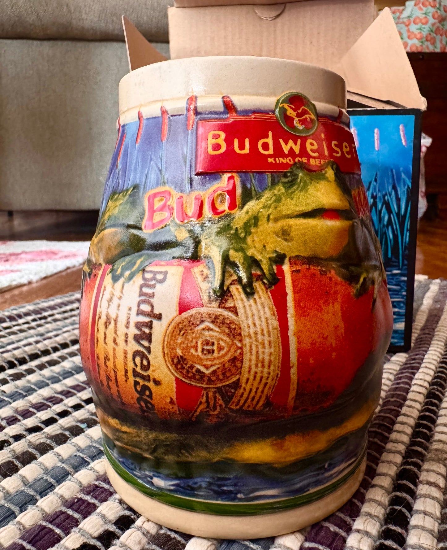 1996 Bud-Weis-Er Frog Stein