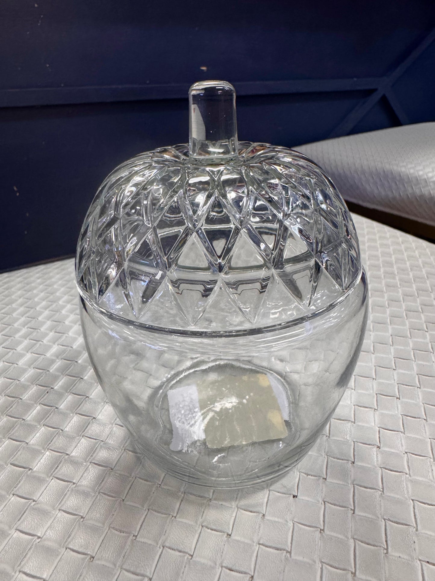 Vtg Anchor Hocking Company Glass Acorn Jar