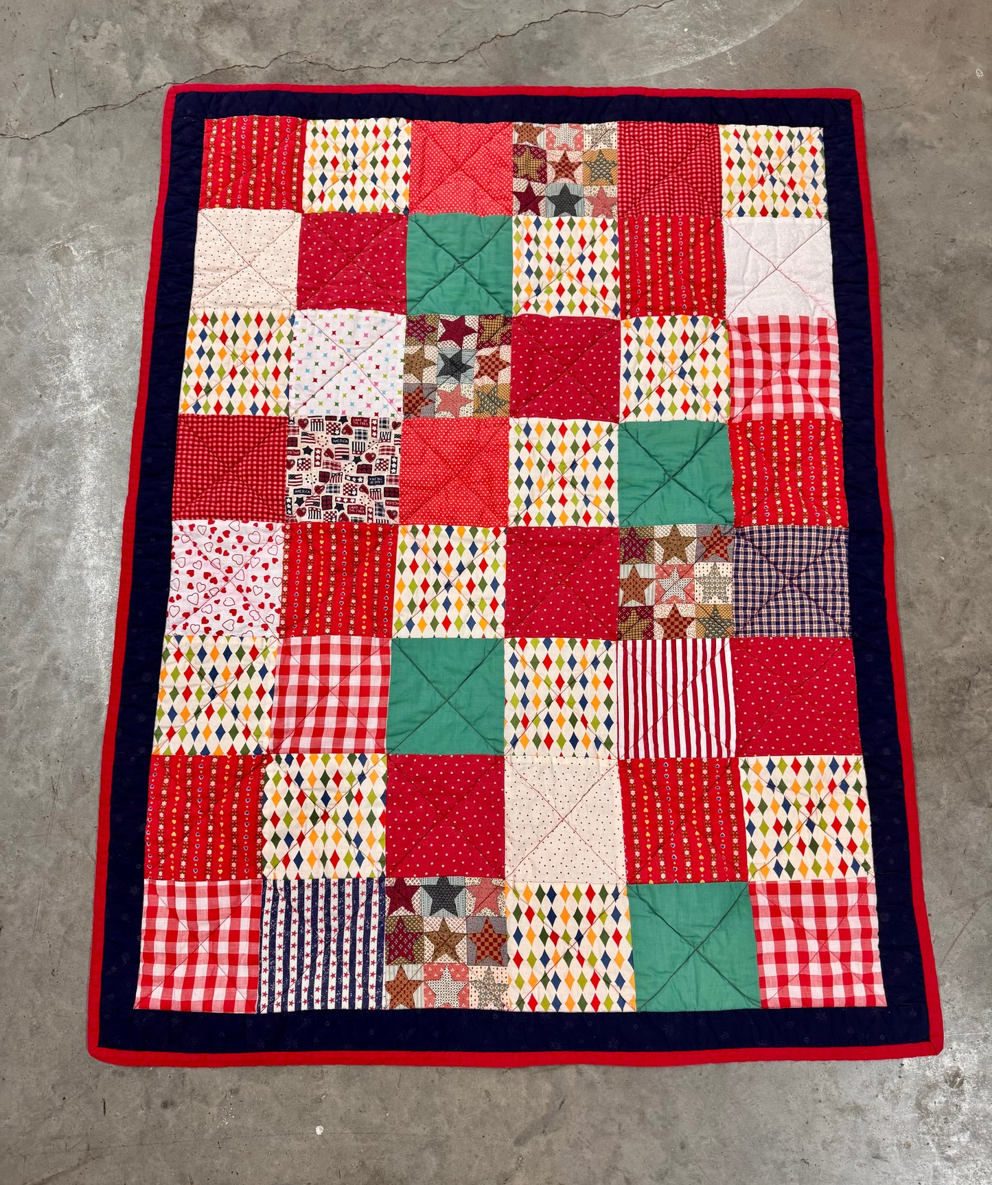 Handmade Quilted Patchwork Blanket