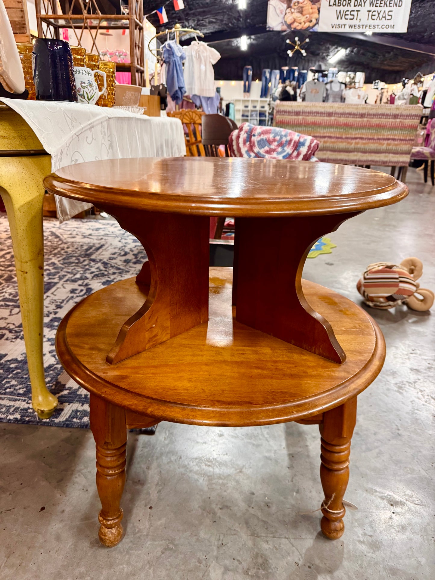 1974 Ethan Allen Nutmeg Maple Tiered Table