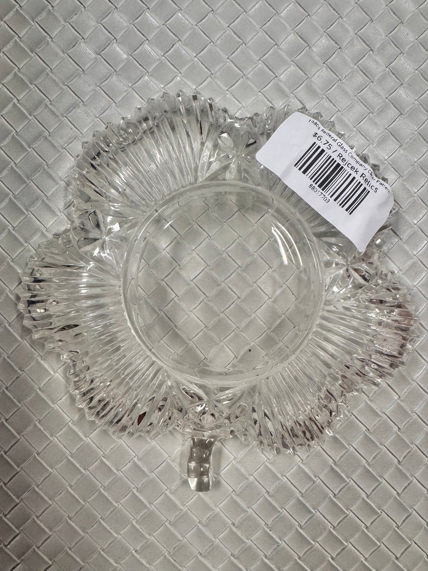 1940s Federal Glass Company Clear Pattern
