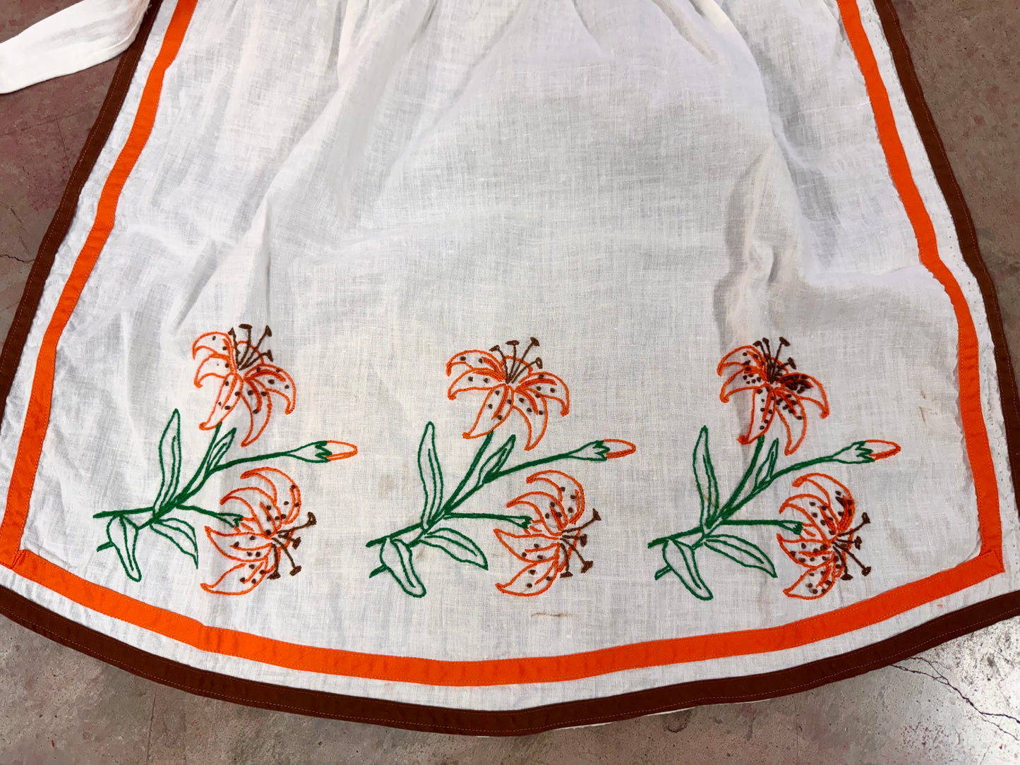 Vintage Handmade Cotton "Hostess" Half Apron