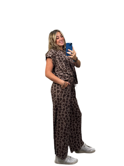 Leopard Wide Leg Set