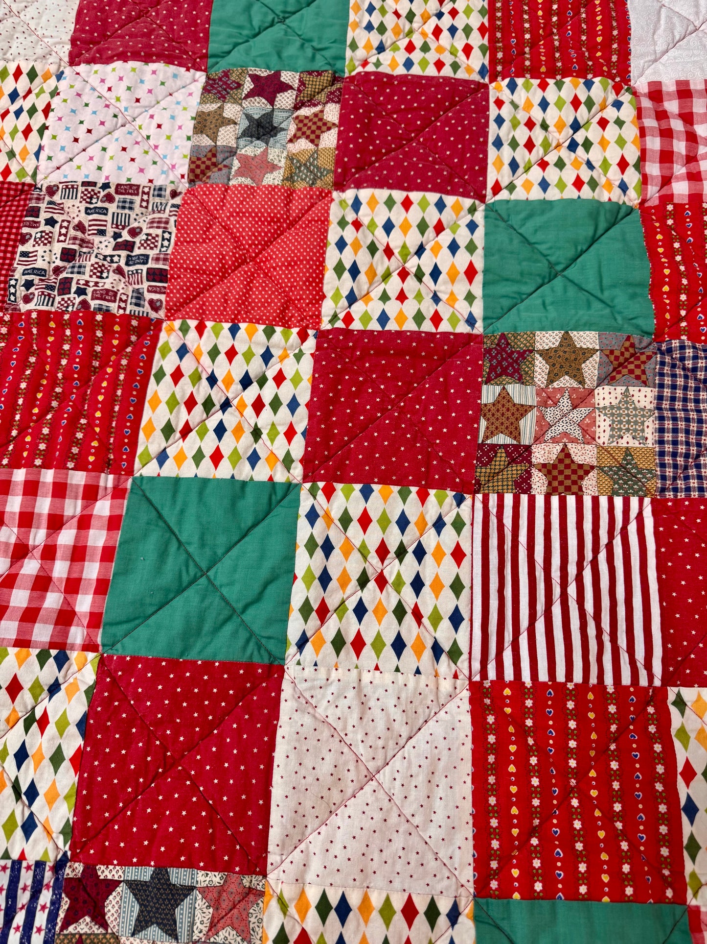 Handmade Quilted Patchwork Blanket