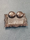 Mini Glass & Silver-plated Salt & Pep Shakers