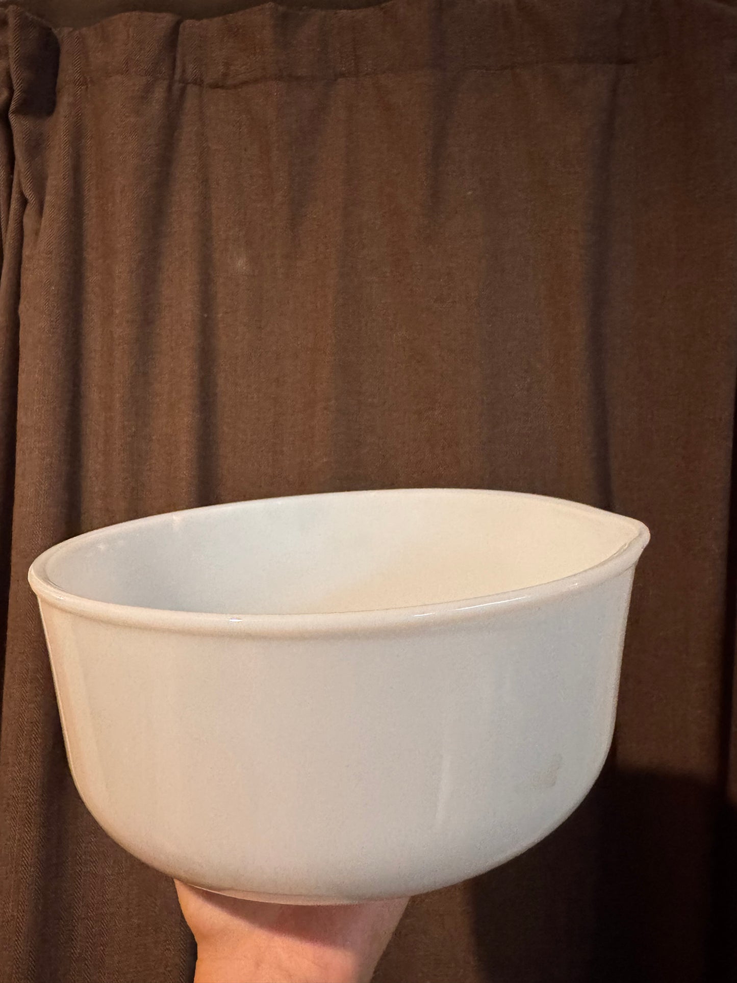 Vintage Glasbake Milk Glass Mixing Bowl