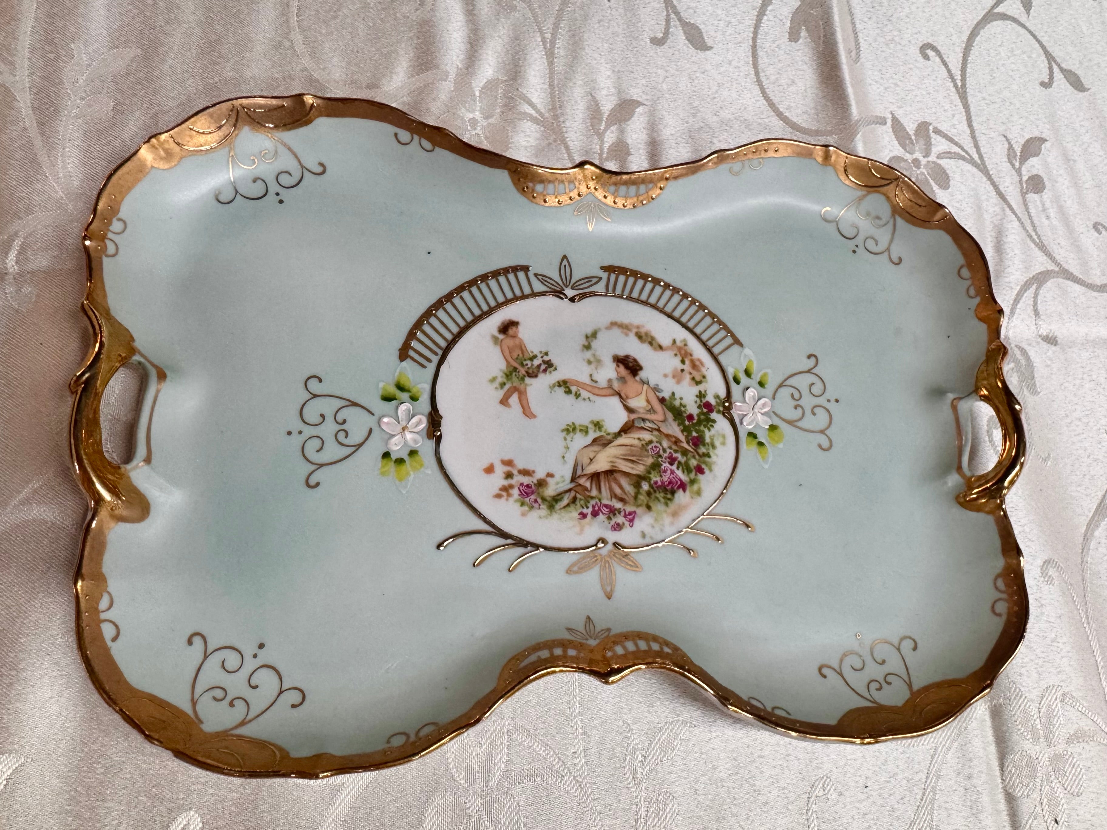 1940s Ardalt Japan Porcelain Vanity Dresser Set