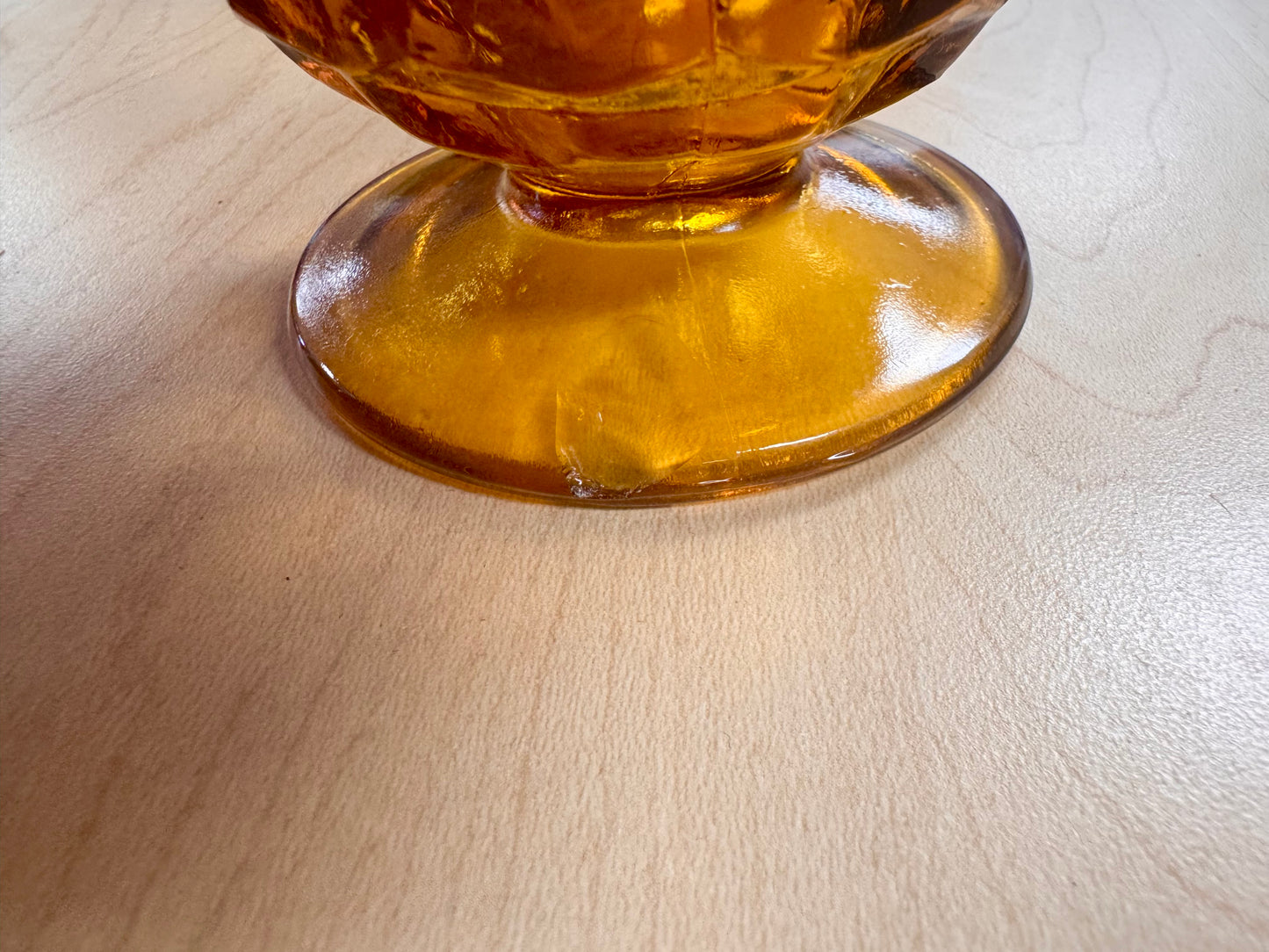 60s Amber Iced Tea Pedestal Tumbler Set (11)