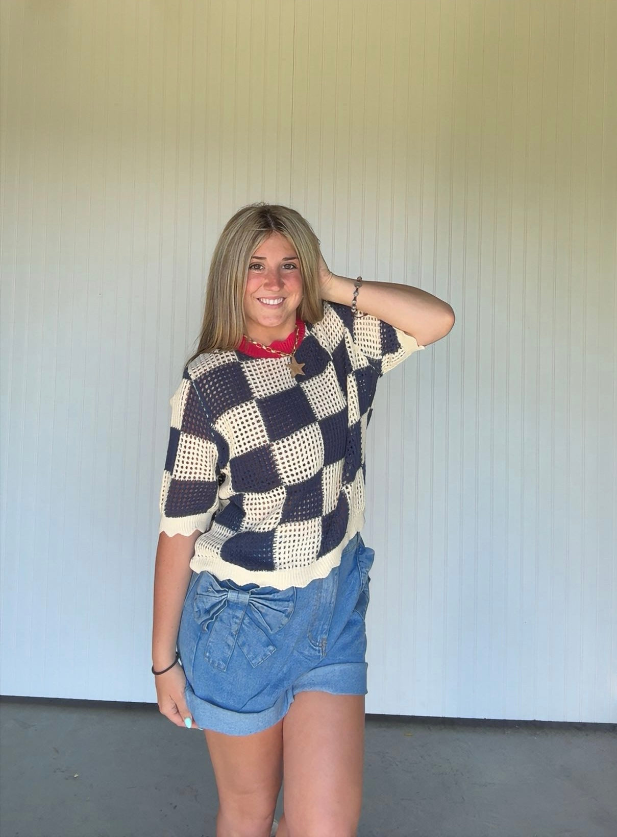 Short Sleeve Knit Top