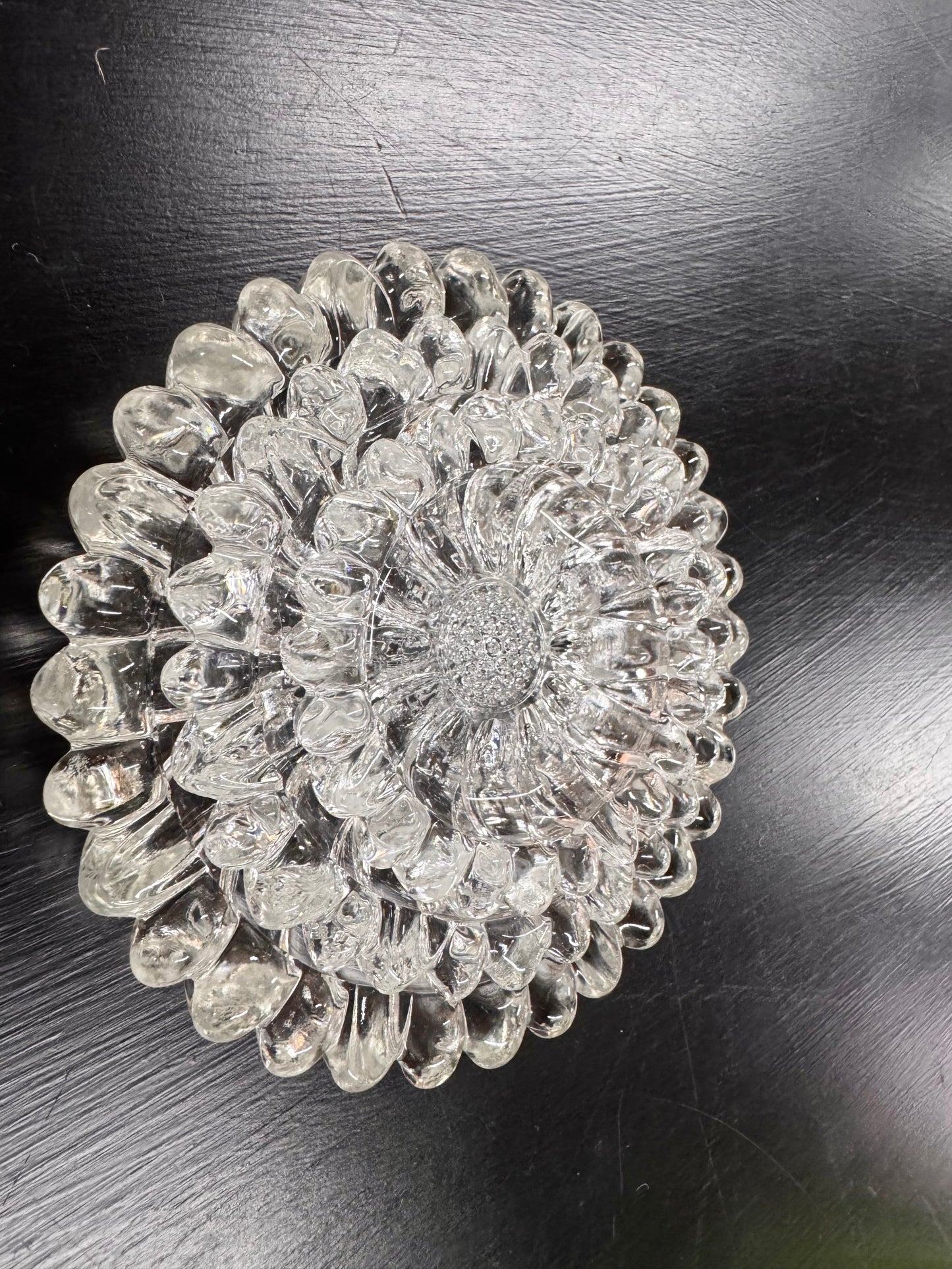 Crystal Hazel Atlas Nesting Glass Ashtray Set