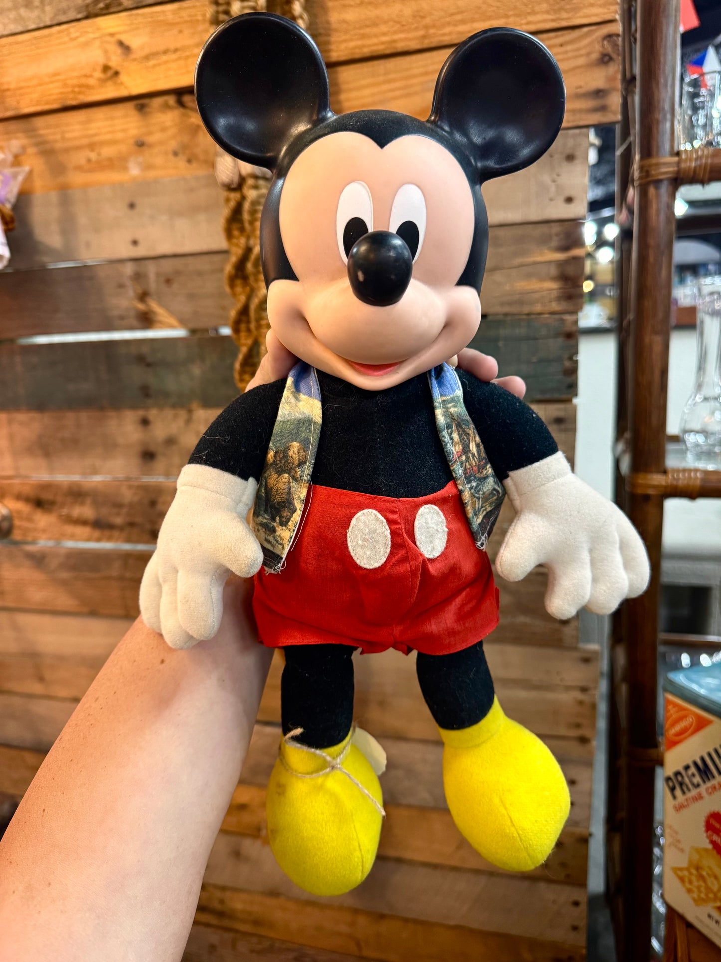 Vintage Mickey Mouse Plush Cowboy Doll