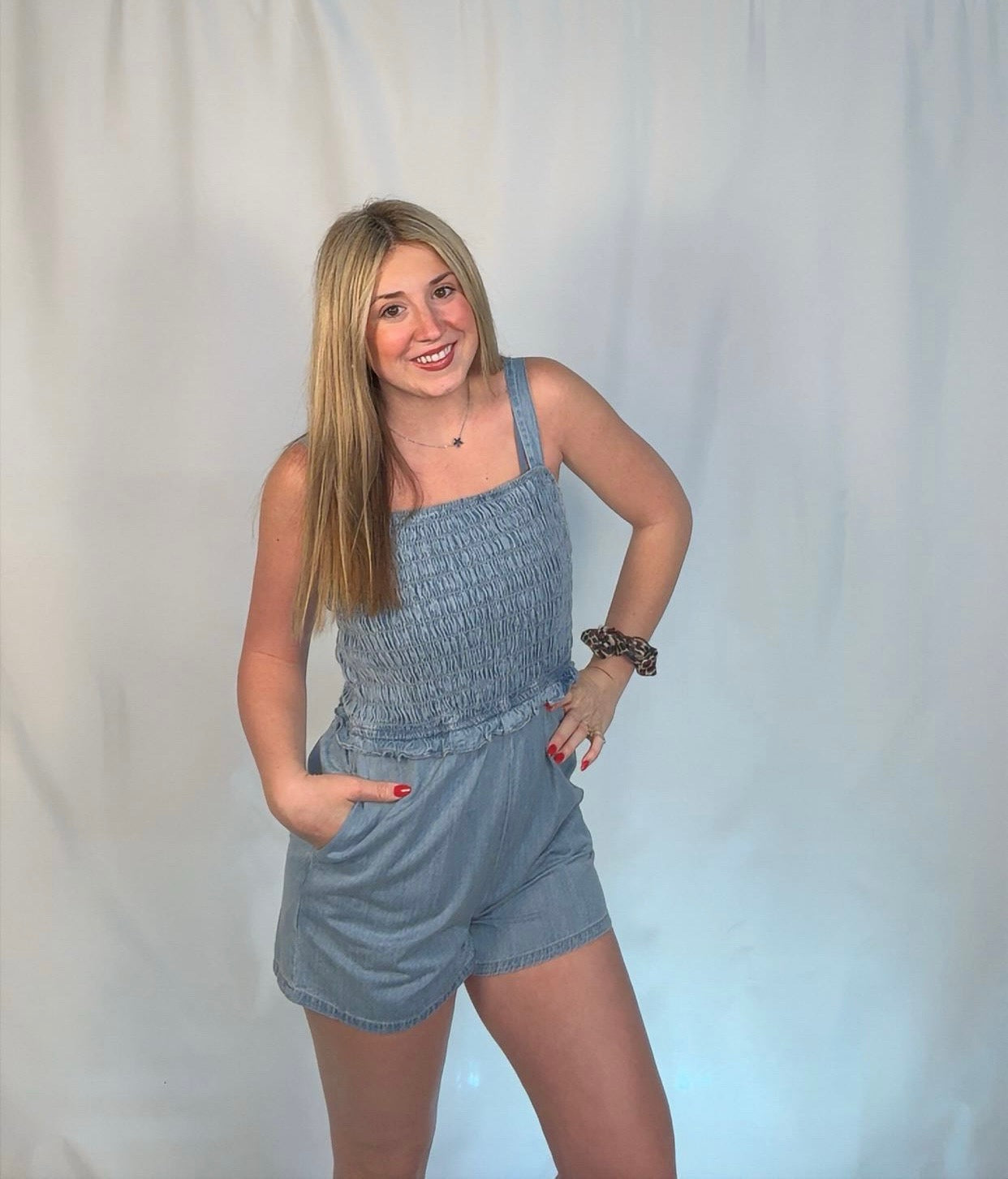 573 denim romper