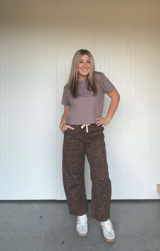 Brown Leopard Lounge Pant