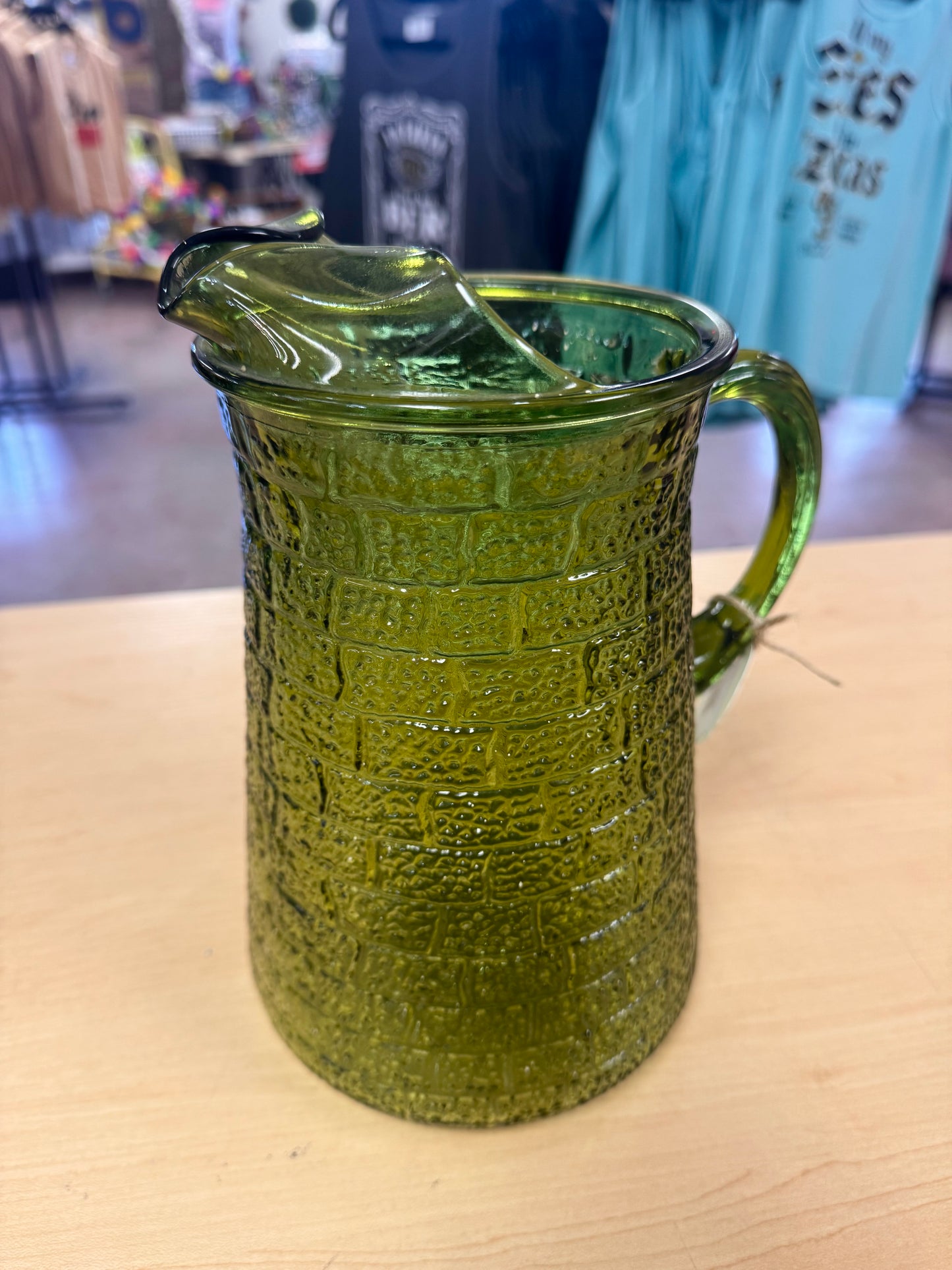 1950 Bartlett-Collins Brick Road Glass Pitcher