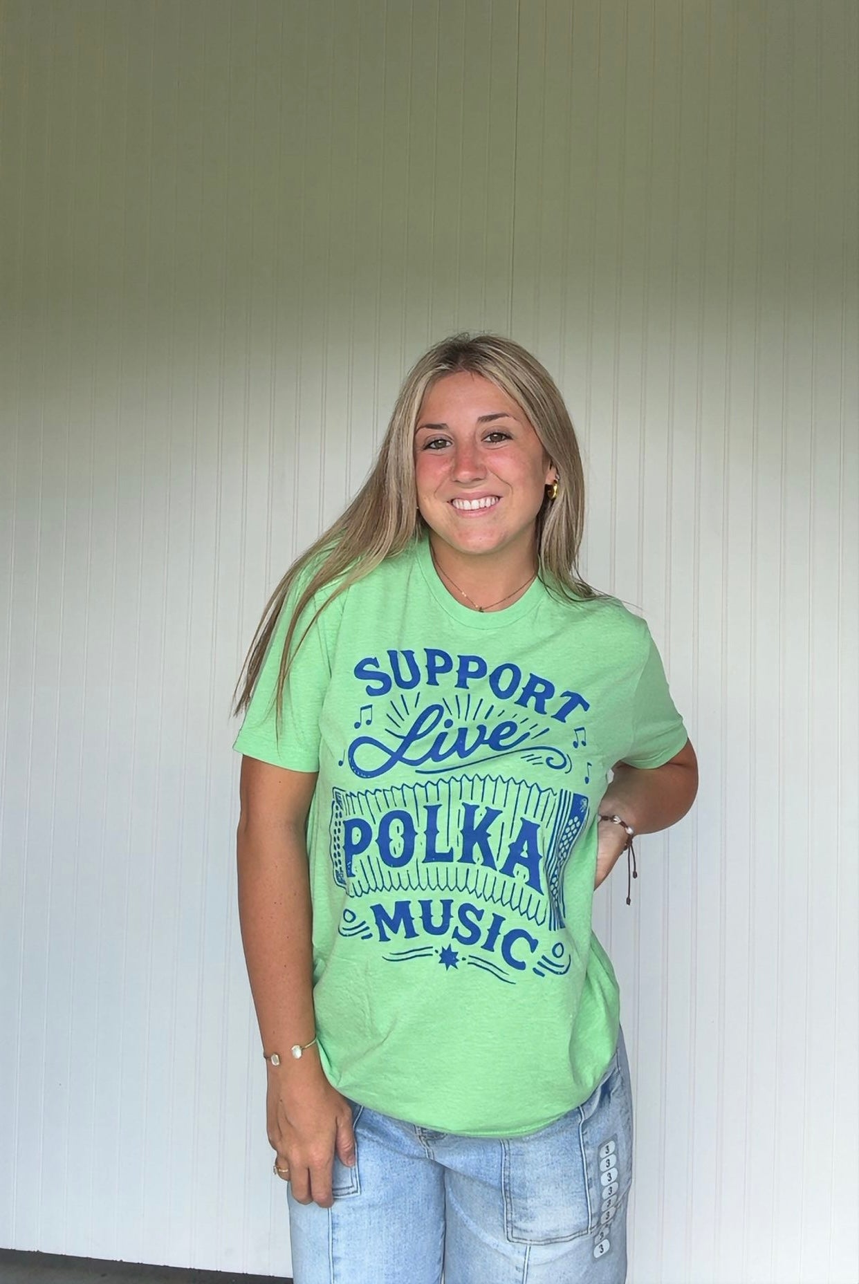 Support Live Polka Music Thin Unisex Tee