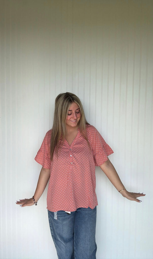 643 b polka dot top