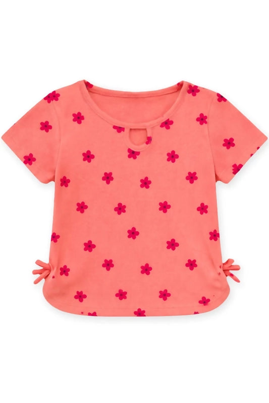 Ribbed Knit Top - Daisy Print