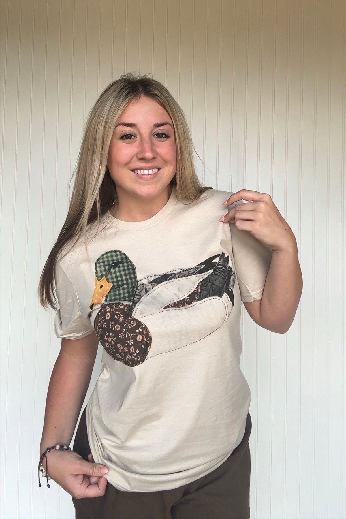 Granny's Faux Patchwork Mallard T Shirt