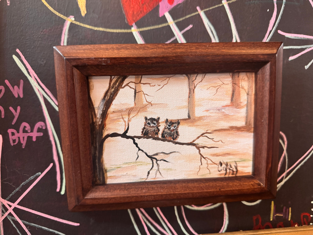Original Hand-painted Owl Painting