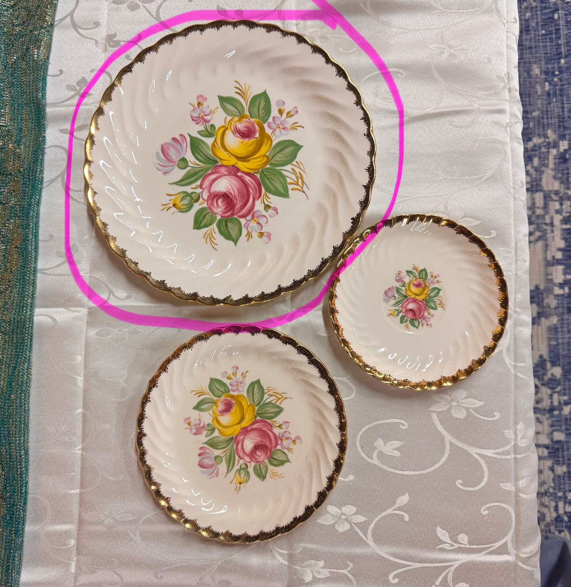 22K Gold Quban Royal Dinner Plate