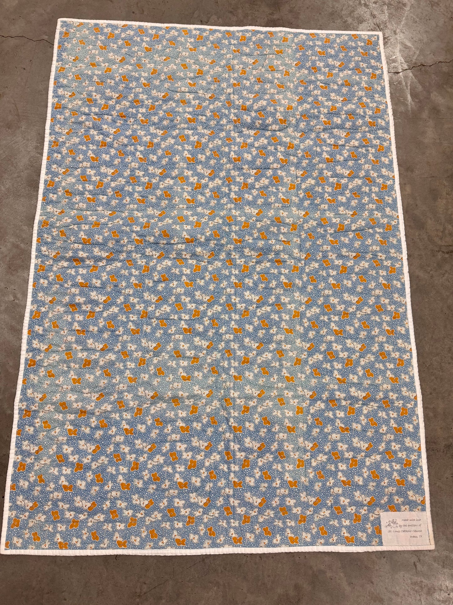 Handmade Quilted Scrappy Strip Blanket