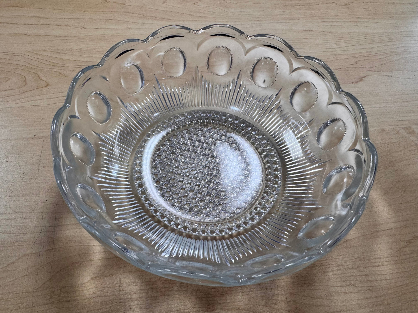 Vintage St. Genevieve Pressed Glass Bowl