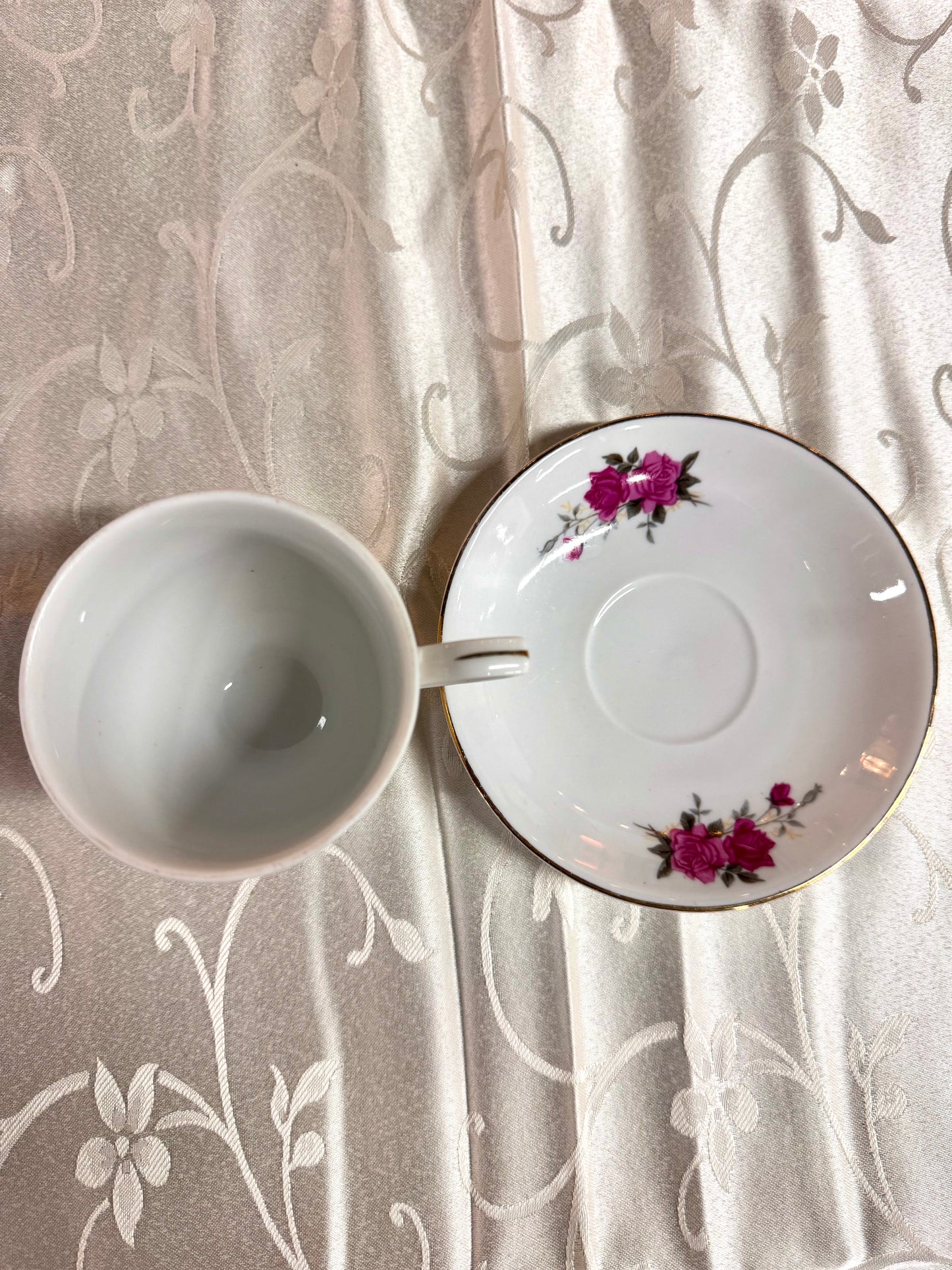 Mid century Chinese Bone Teacup & Saucer