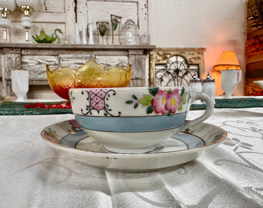 Vtg Chikaramachi Teacup & Saucer
