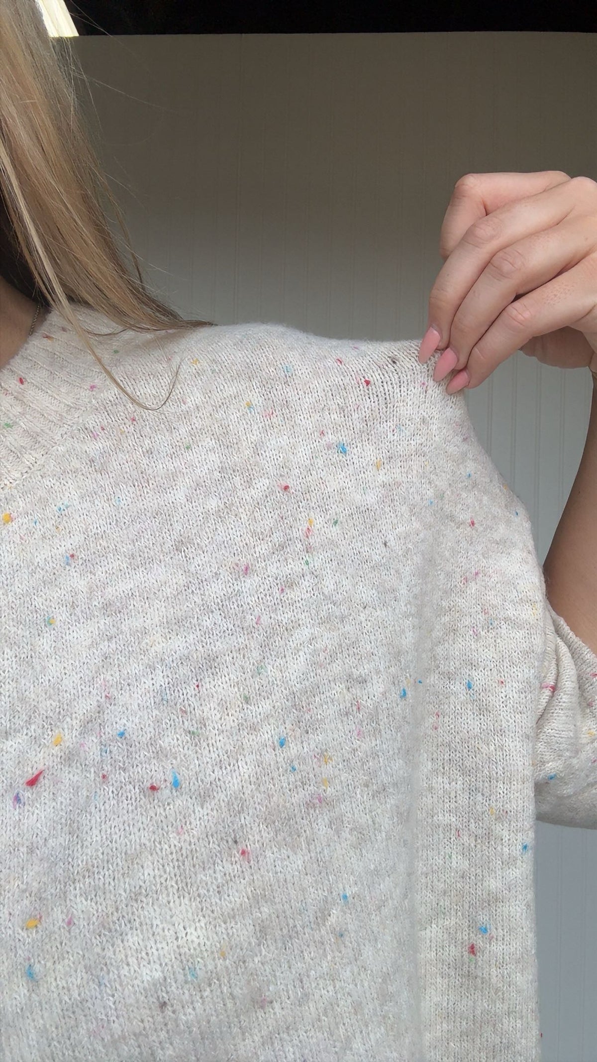 Wool Blend Half Sleeve Cardigan
