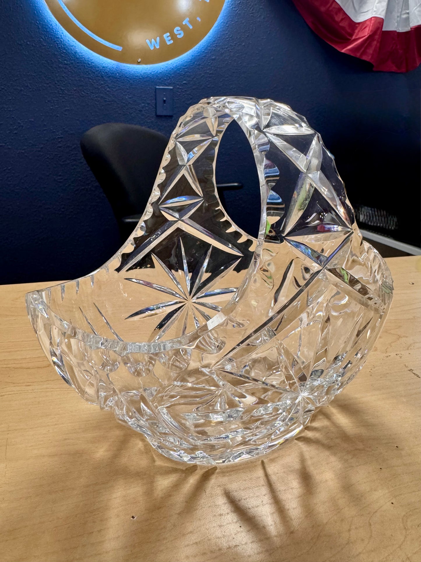 Vintage Macryl Crystal Bridal Basket/Bowl