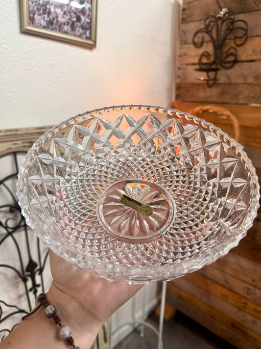 Czechoslovakia Hand-cut Bohemia Crystal Bowl