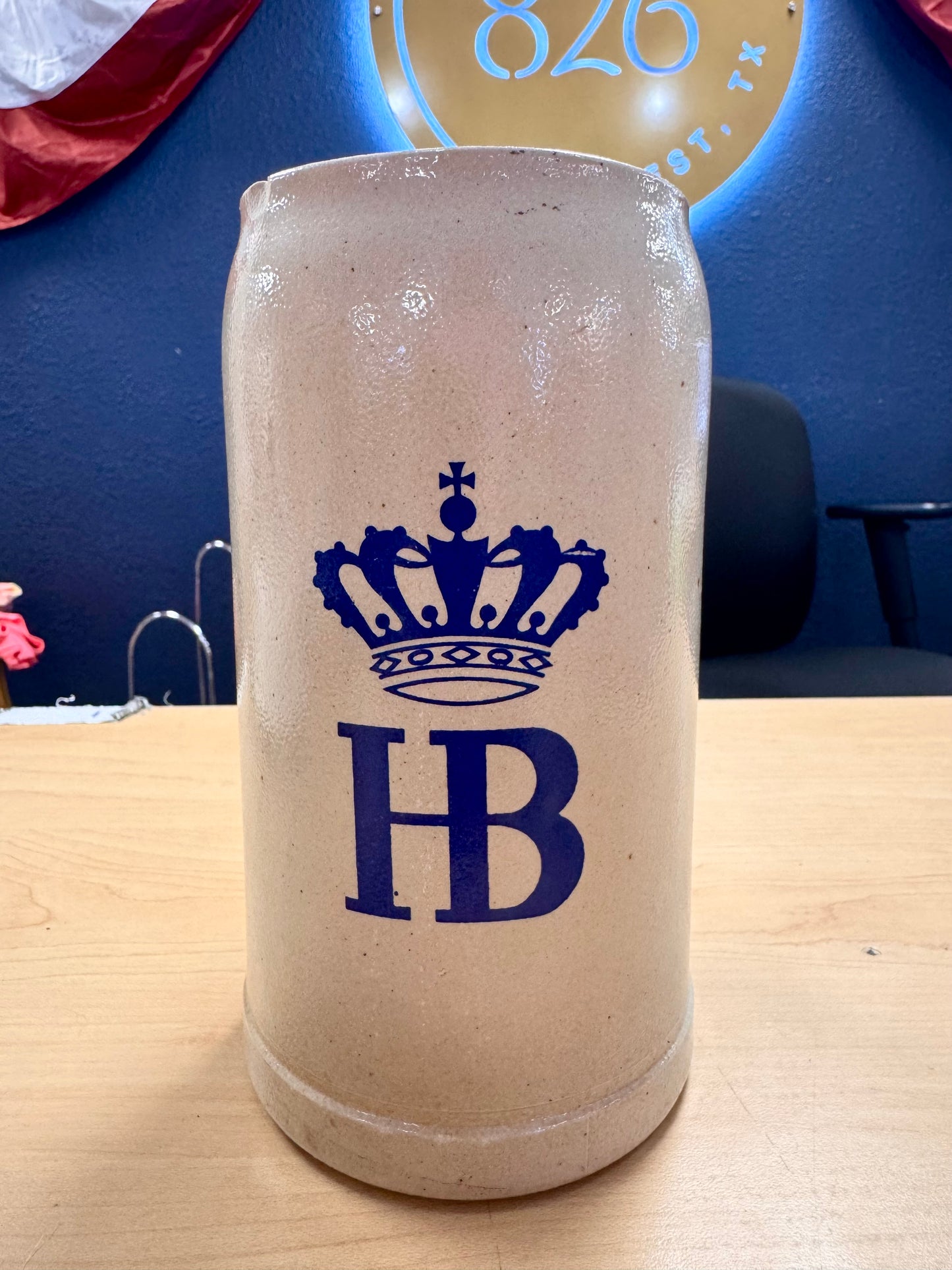 1 Liter Stoneware Salt-glazed Beer Stein