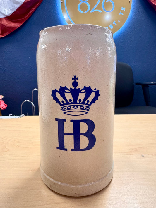 1 Liter Stoneware Salt-glazed Beer Stein